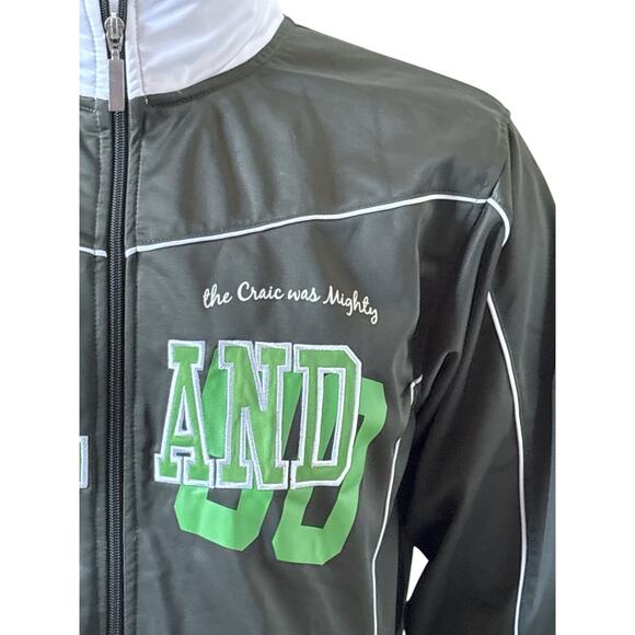 RETRO IRISH Mens Size Large Green Ireland Full Zip Track & Field Active Jacket - Picture 5 of 9